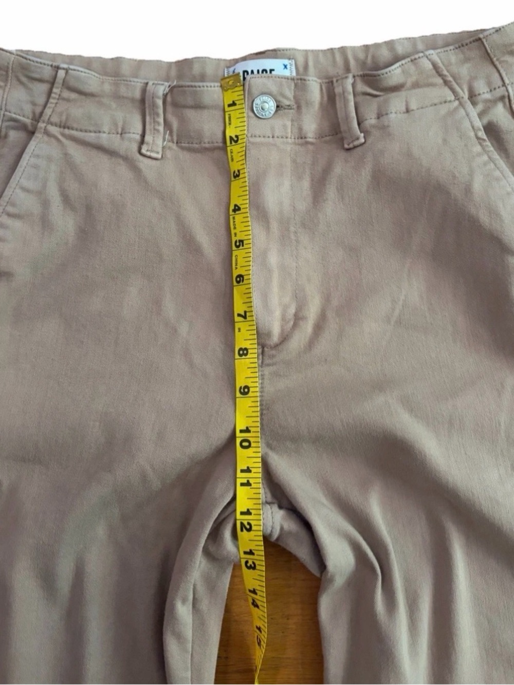 PAIGE Women's Cargo Wide Leg Pants Size 31 Taupe Beige Stretch Utility Pants - Picture 12 of 15